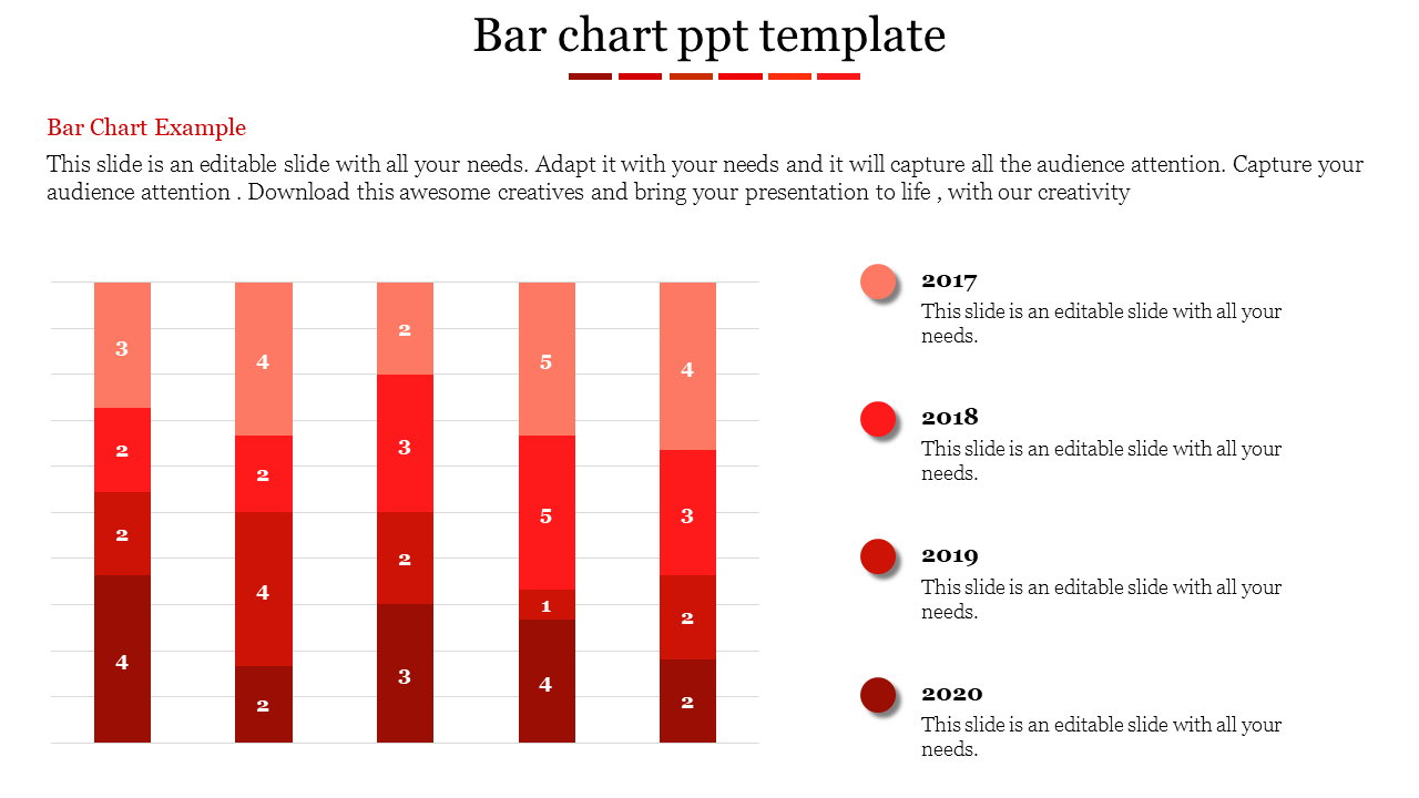 bar chart ppt template-bar chart ppt template-Red